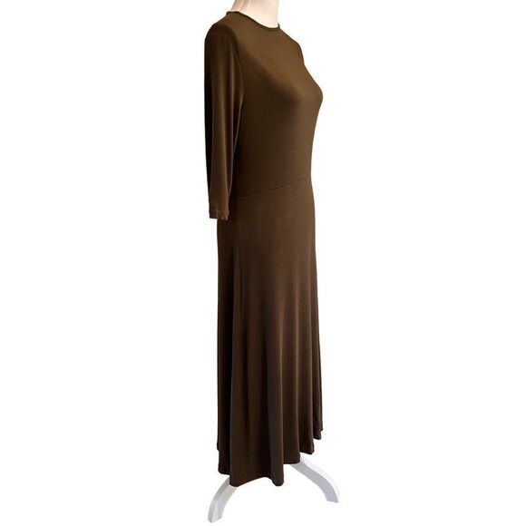 VINCE Stretch-jersey midi dress in Army Green Medium NEW MSRP $245 - Picture 5 of 12